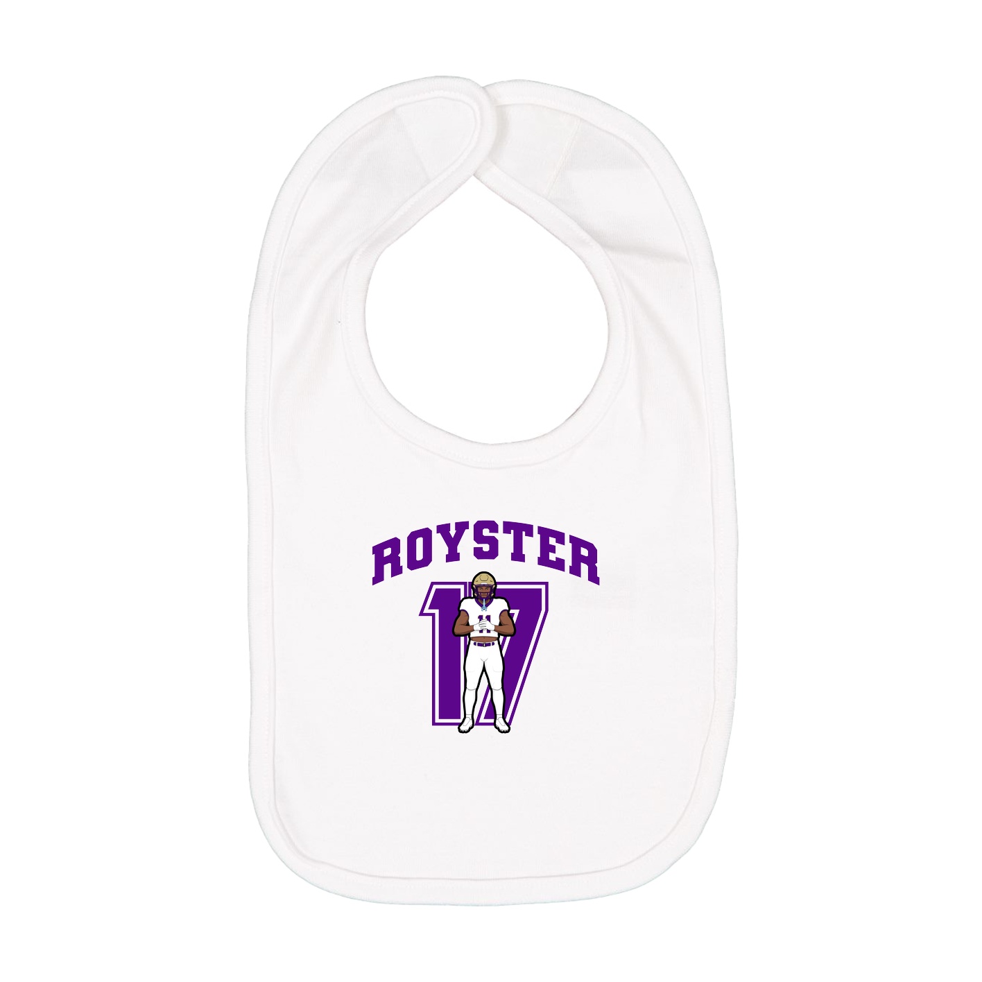 Infant Bib — Number in White