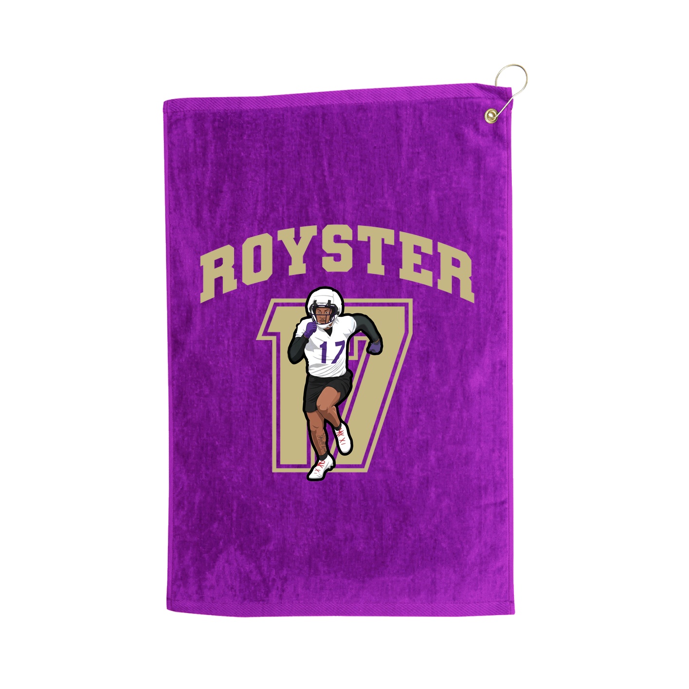 Golf Towel — Number in Purple