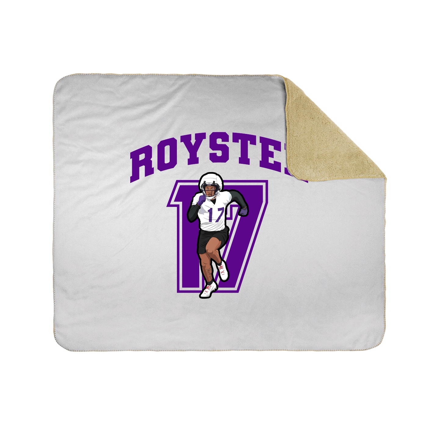 Throw Blanket — Number in White