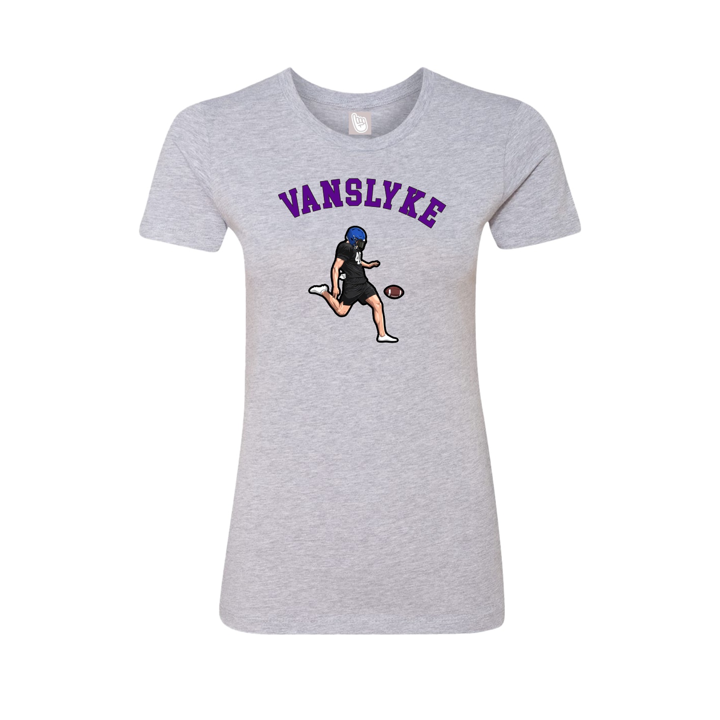 Fitted Women's Tee — Shirsey Arch in Grey