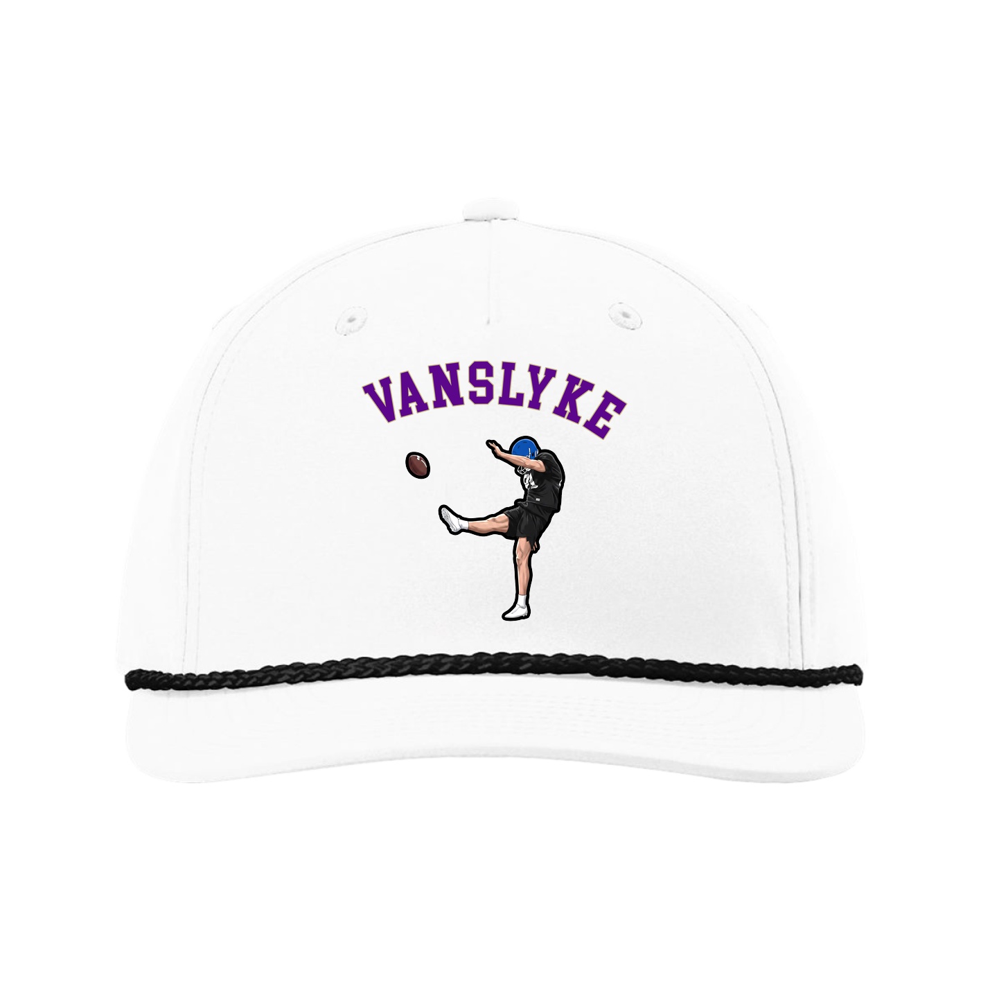 Five-Panel Classic Rope Cap — Shirsey Arch in White