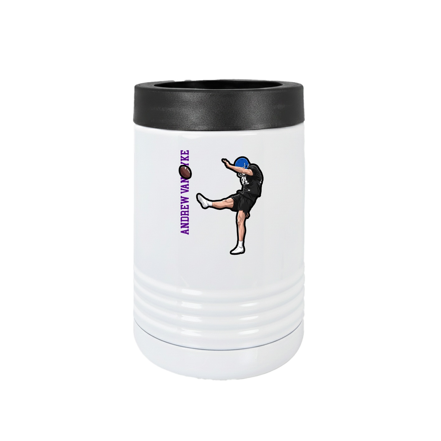 Beverage Holder — Name Vertical in White