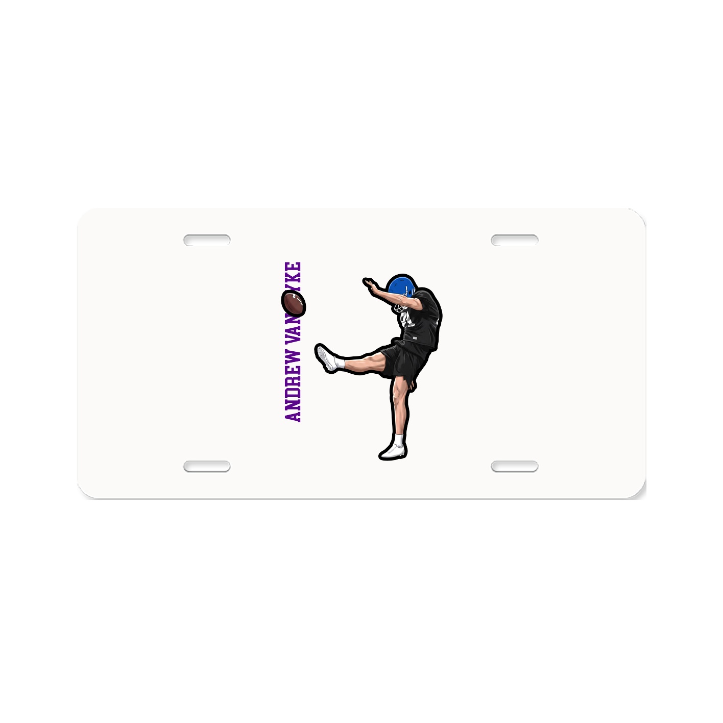 License Plate — Name Vertical in Classic