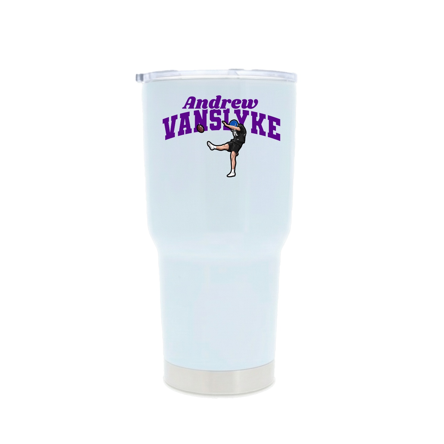 30oz Stainless Steel Tumbler — Signature Arch in White