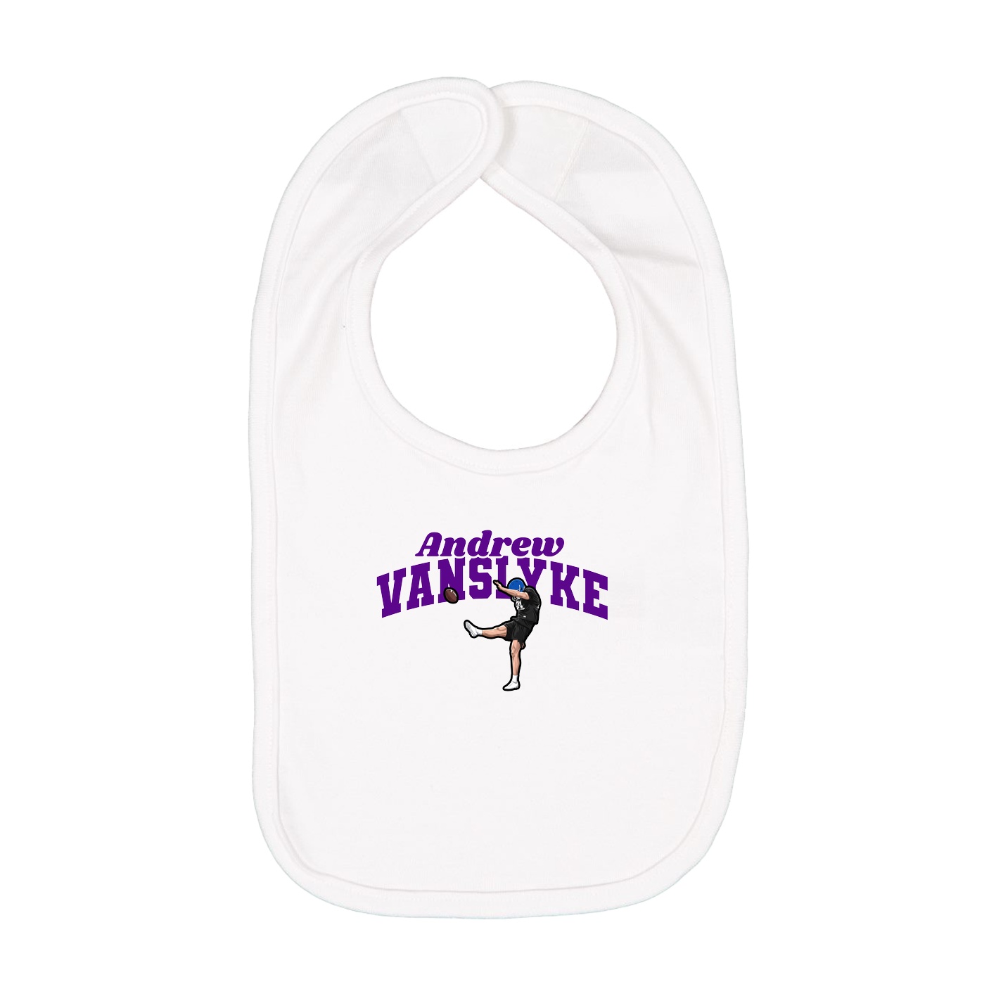 Infant Bib — Signature Arch in White
