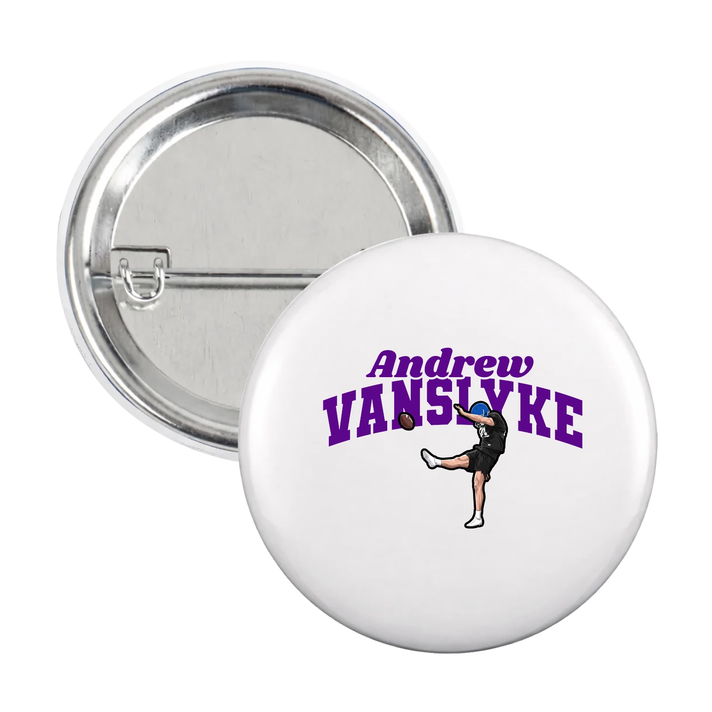 Game Day Button — Signature Arch in White