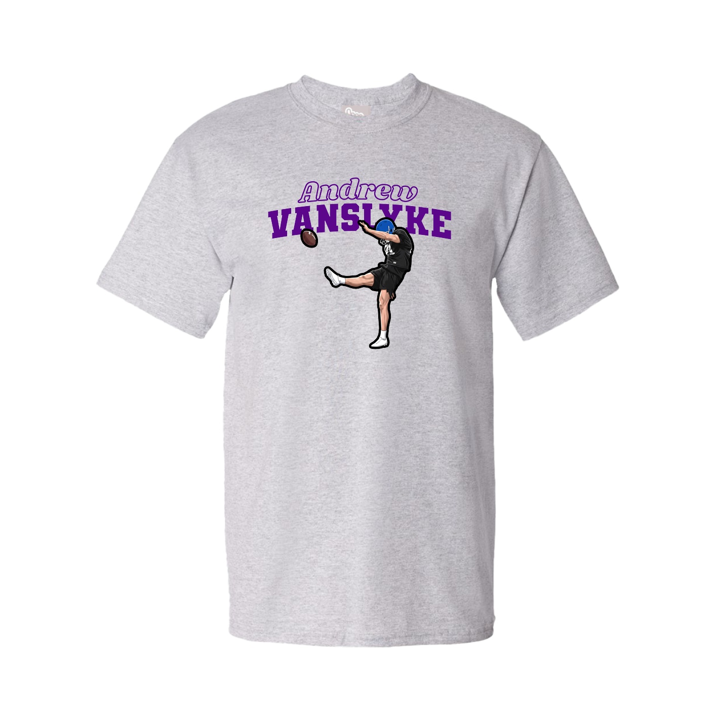 Youth Tee — Name Arch in Grey