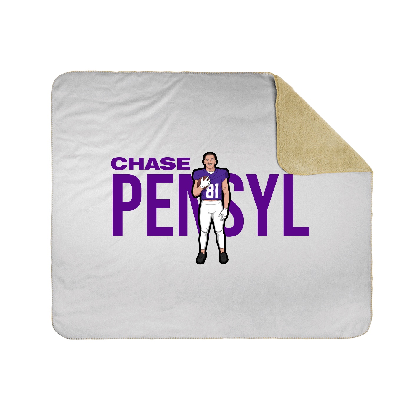Throw Blanket — Player Name in White