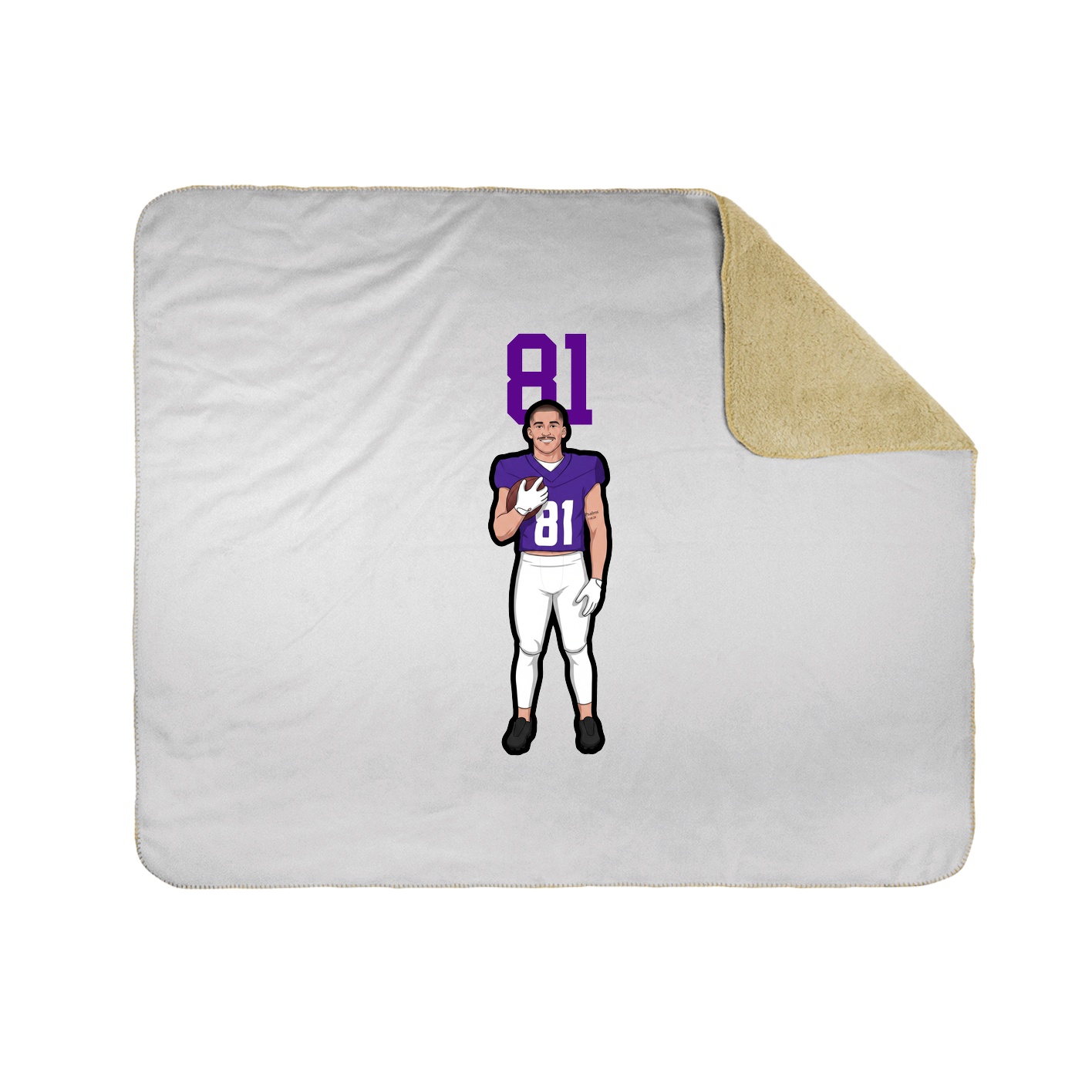 Throw Blanket — Number Top in White