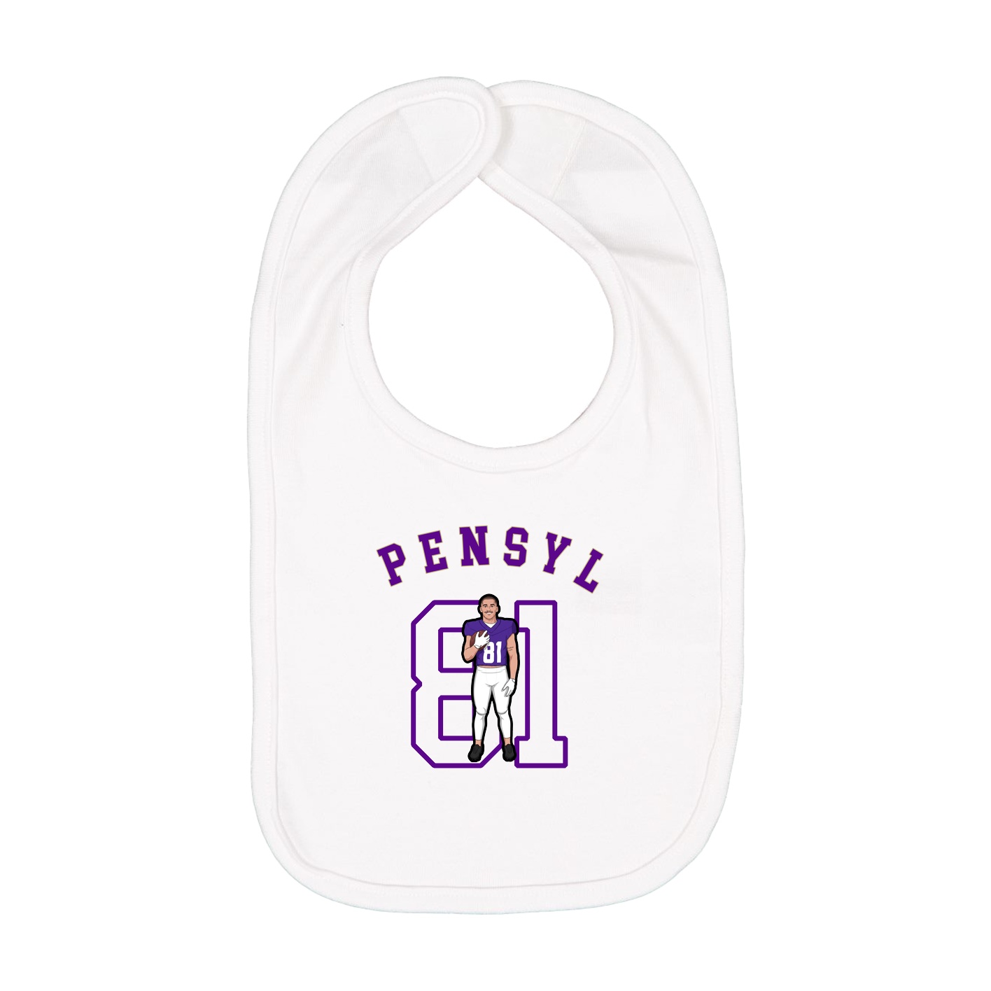 Infant Bib — Shirsey Arch in White