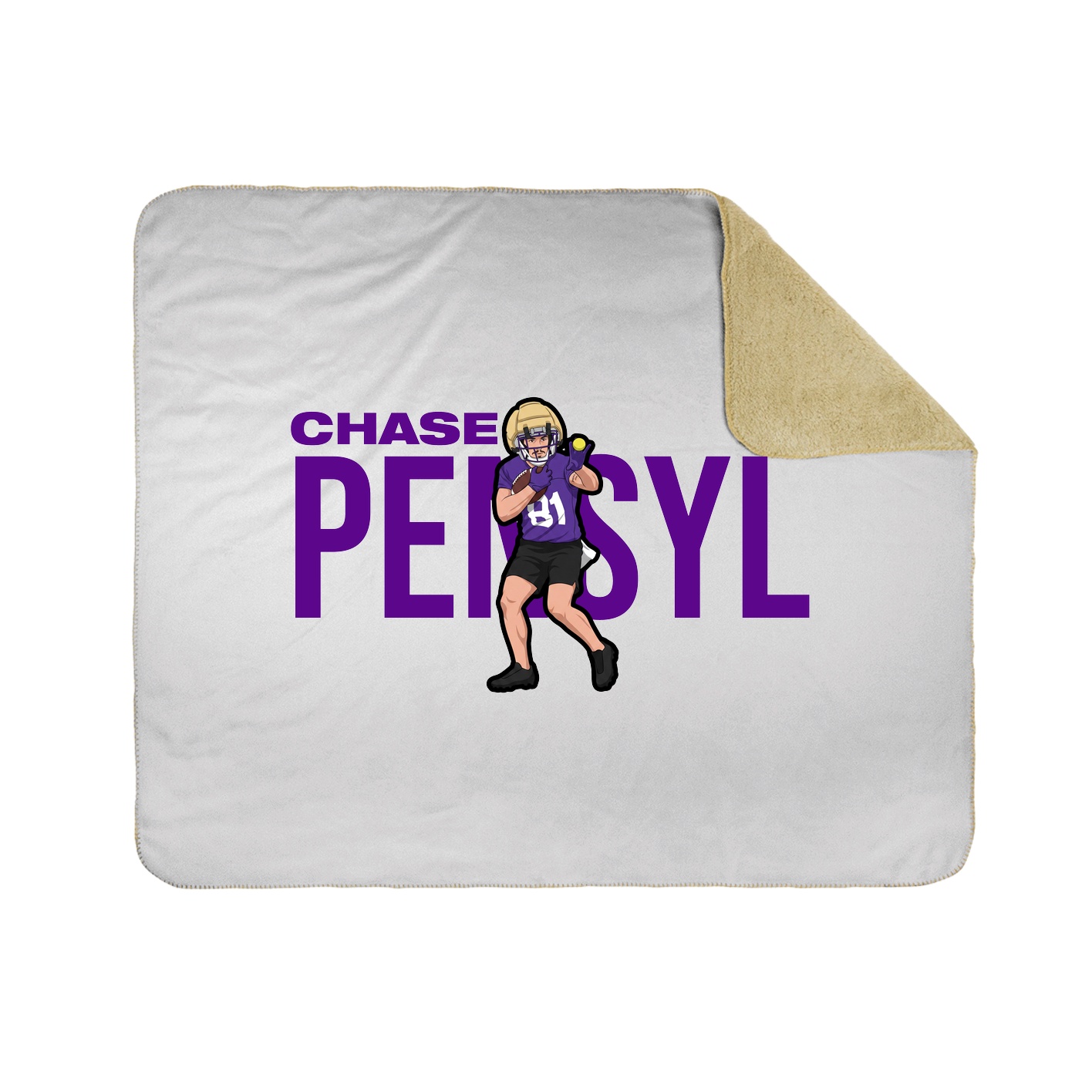 Throw Blanket — Player Name in White