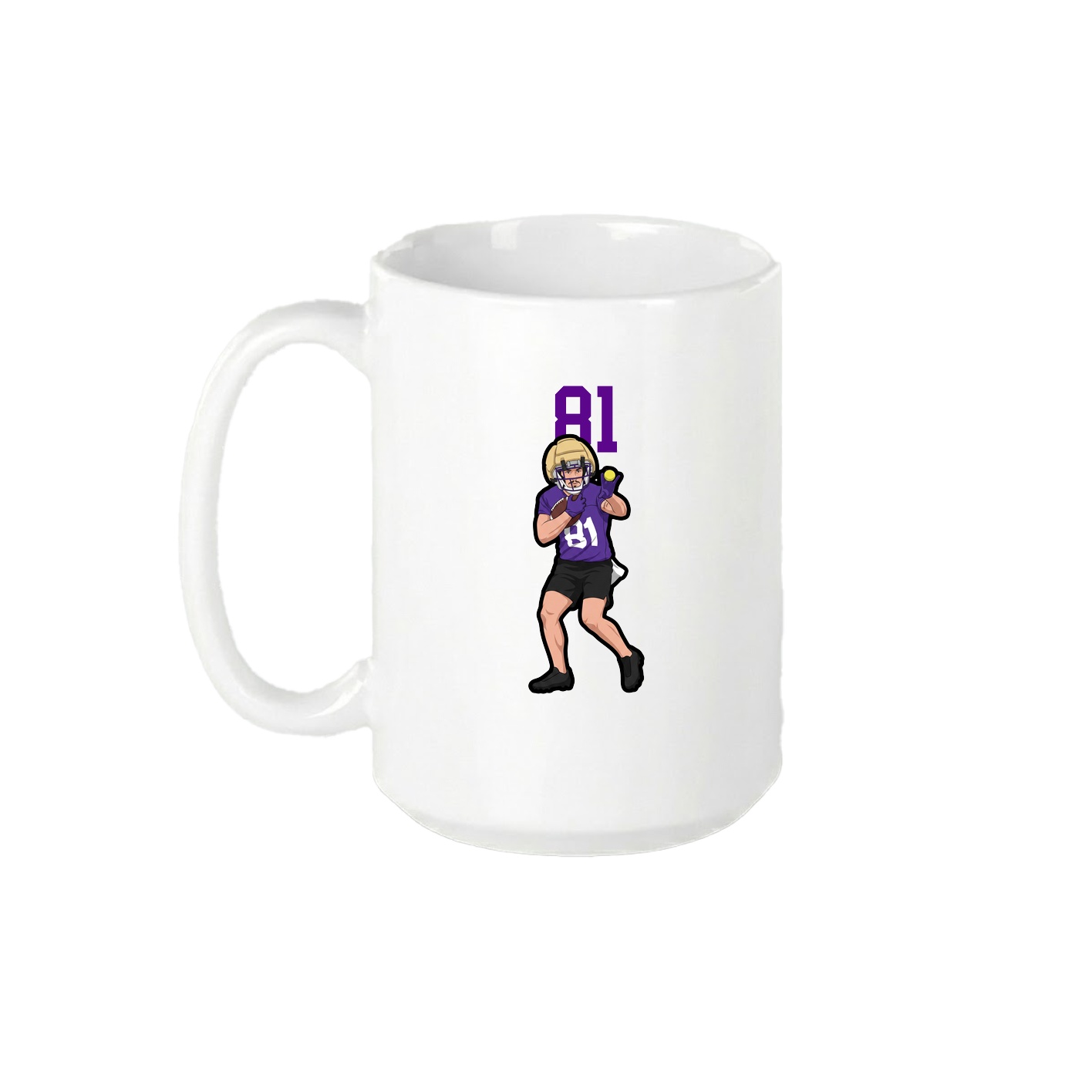 15oz Coffee Mug — Number Top in White