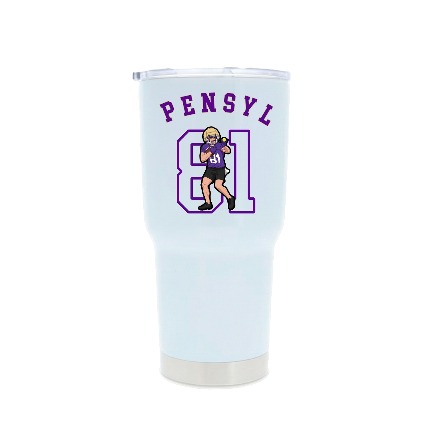 30oz Stainless Steel Tumbler — Shirsey Arch in White
