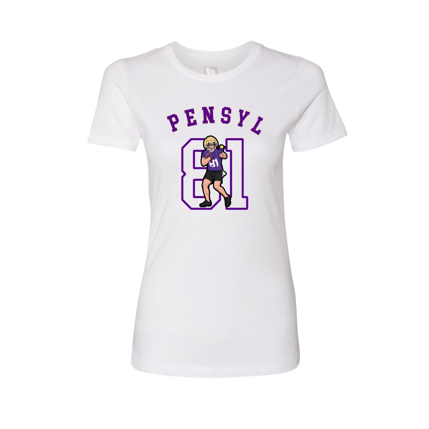 Fitted Women's Tee — Shirsey Arch in White