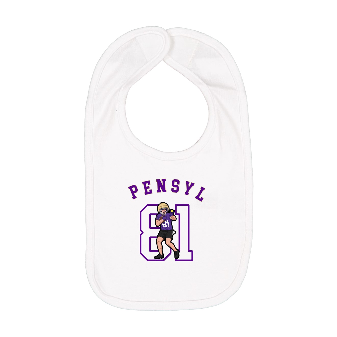 Infant Bib — Shirsey Arch in White