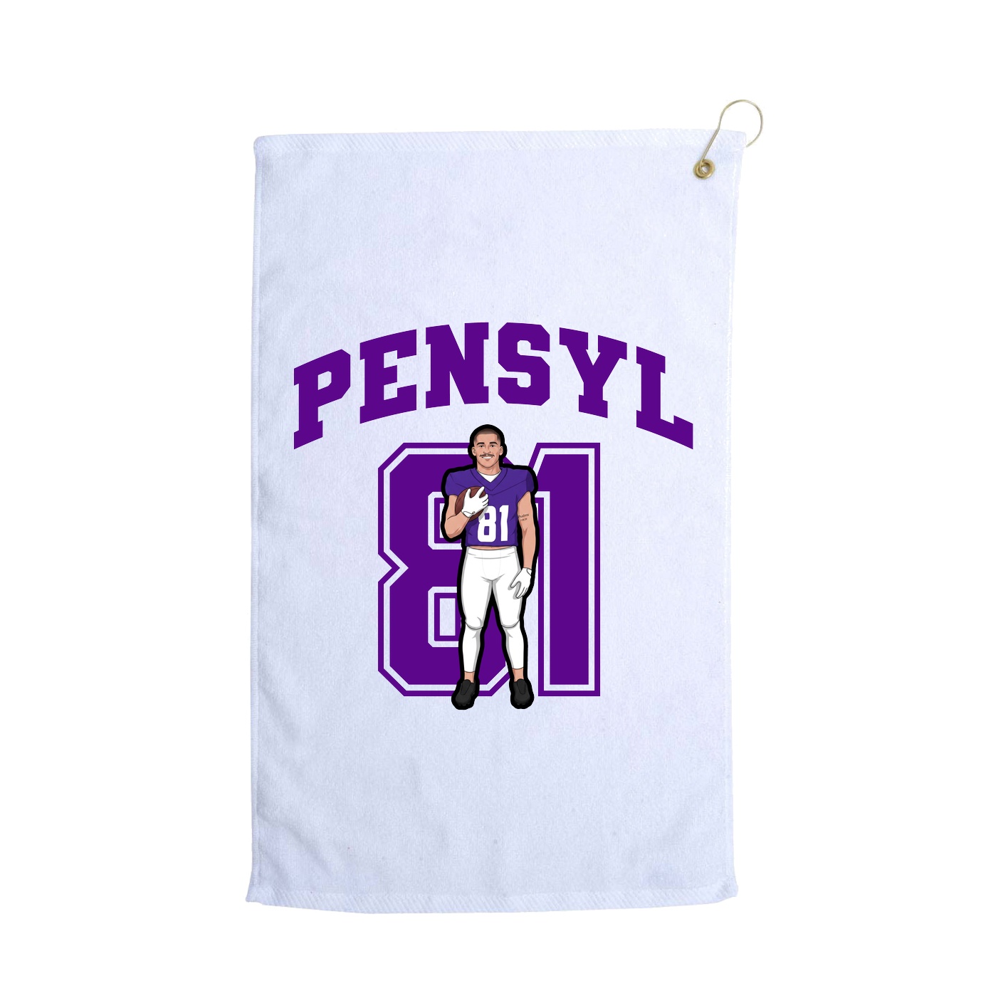 Golf Towel — Number in White