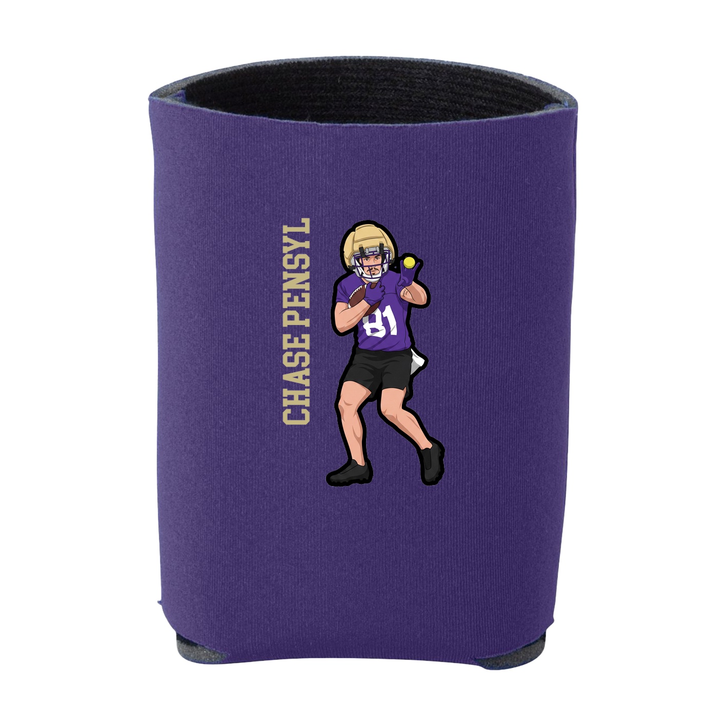 Can Holder — Name Vertical in Purple