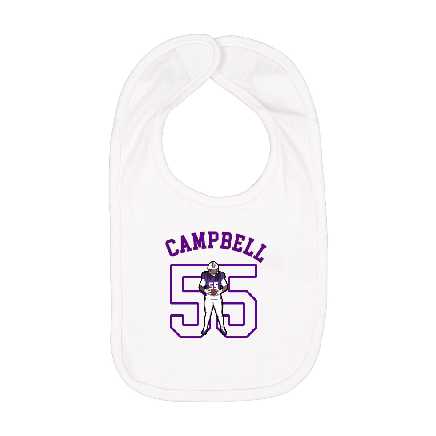 Infant Bib — Shirsey Arch in White