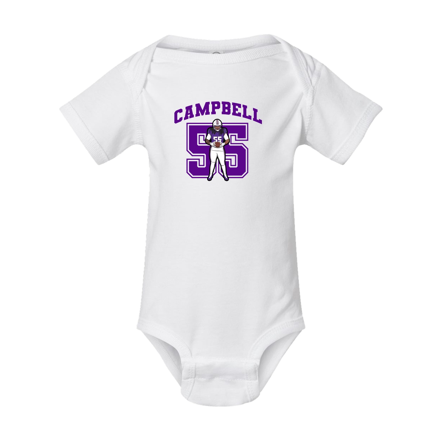 Baby Onesie — Number in White