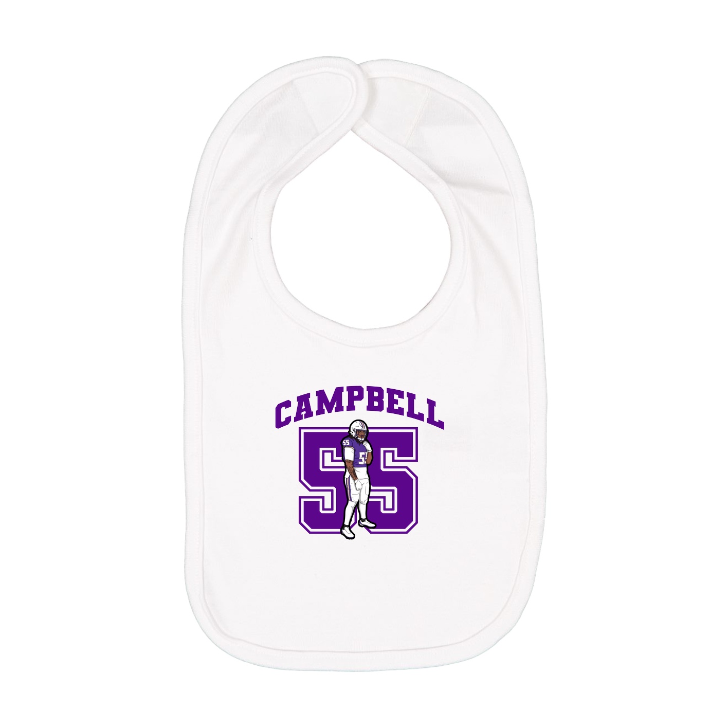 Infant Bib — Number in White