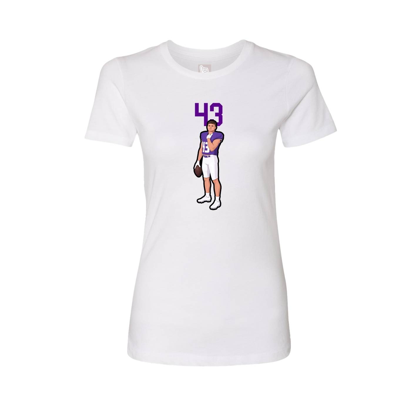 Fitted Women's Tee — Number Top in White