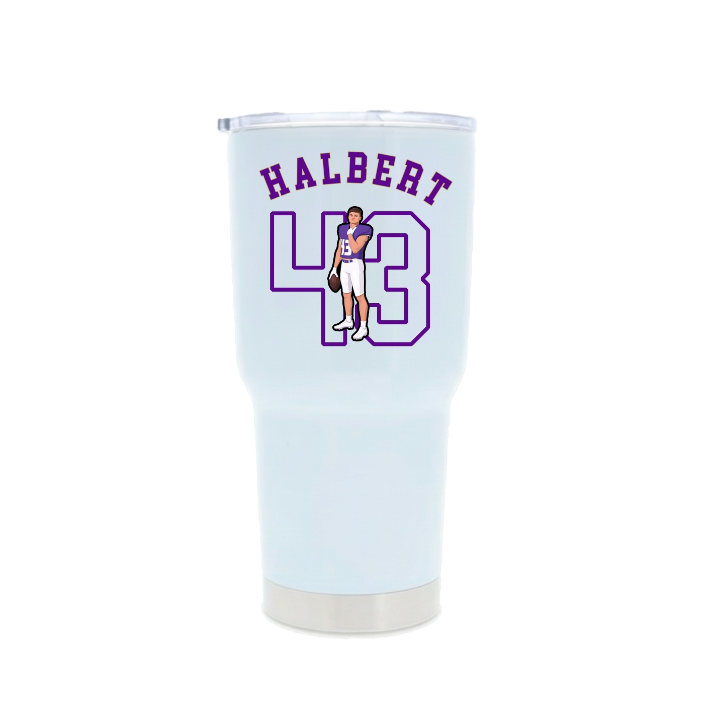 30oz Stainless Steel Tumbler — Shirsey Arch in White