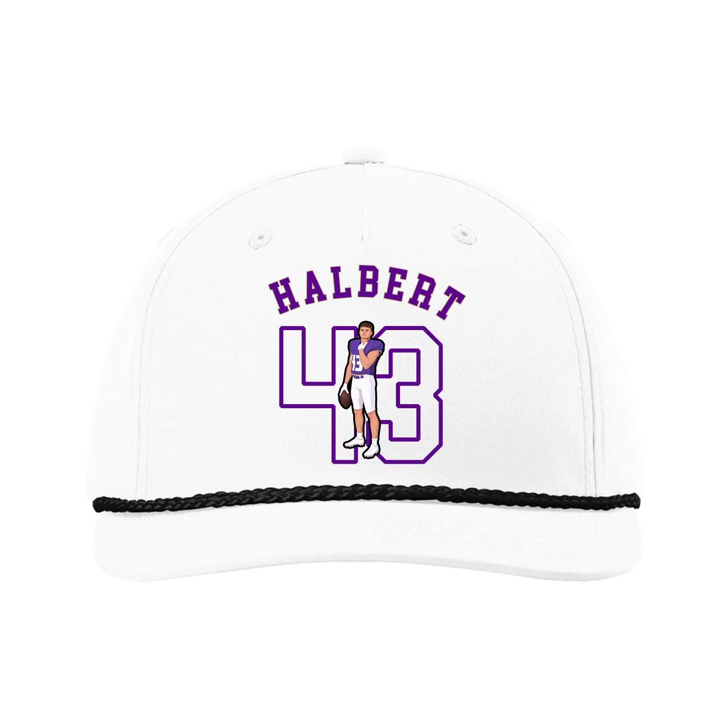 Five-Panel Classic Rope Cap — Shirsey Arch in White