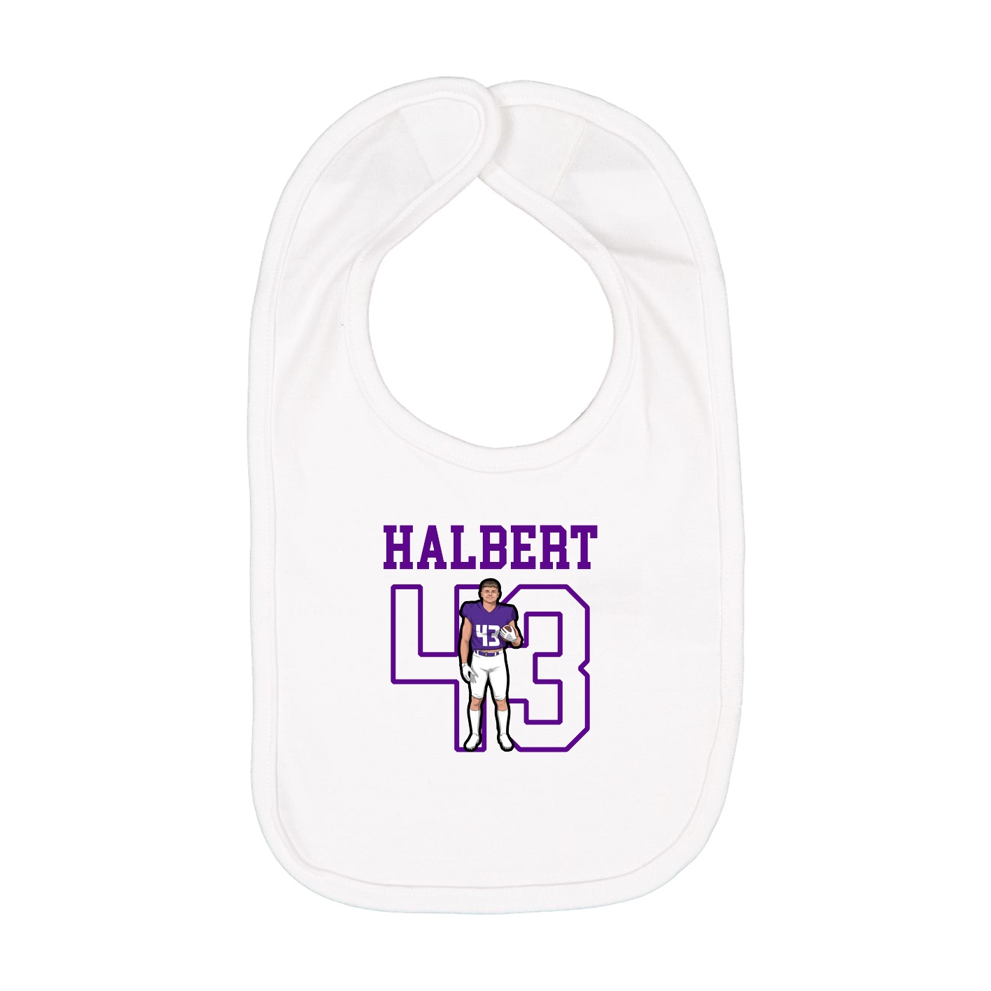 Infant Bib — Shirsey in White