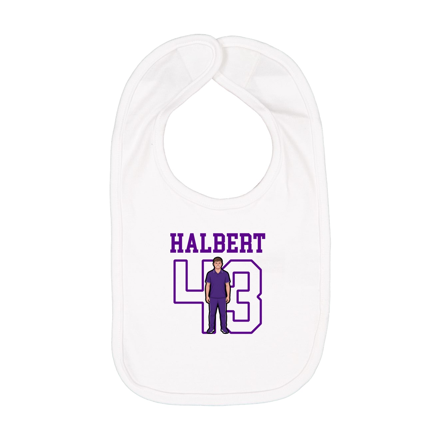 Infant Bib — Shirsey in White