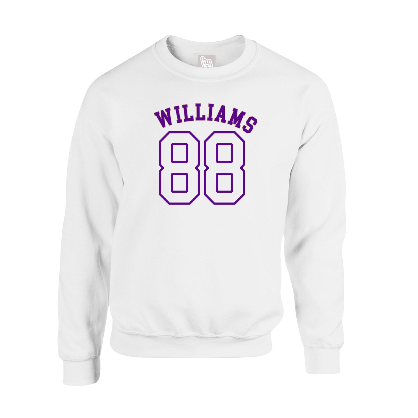 Fleece Crew — Shirsey Arch in White