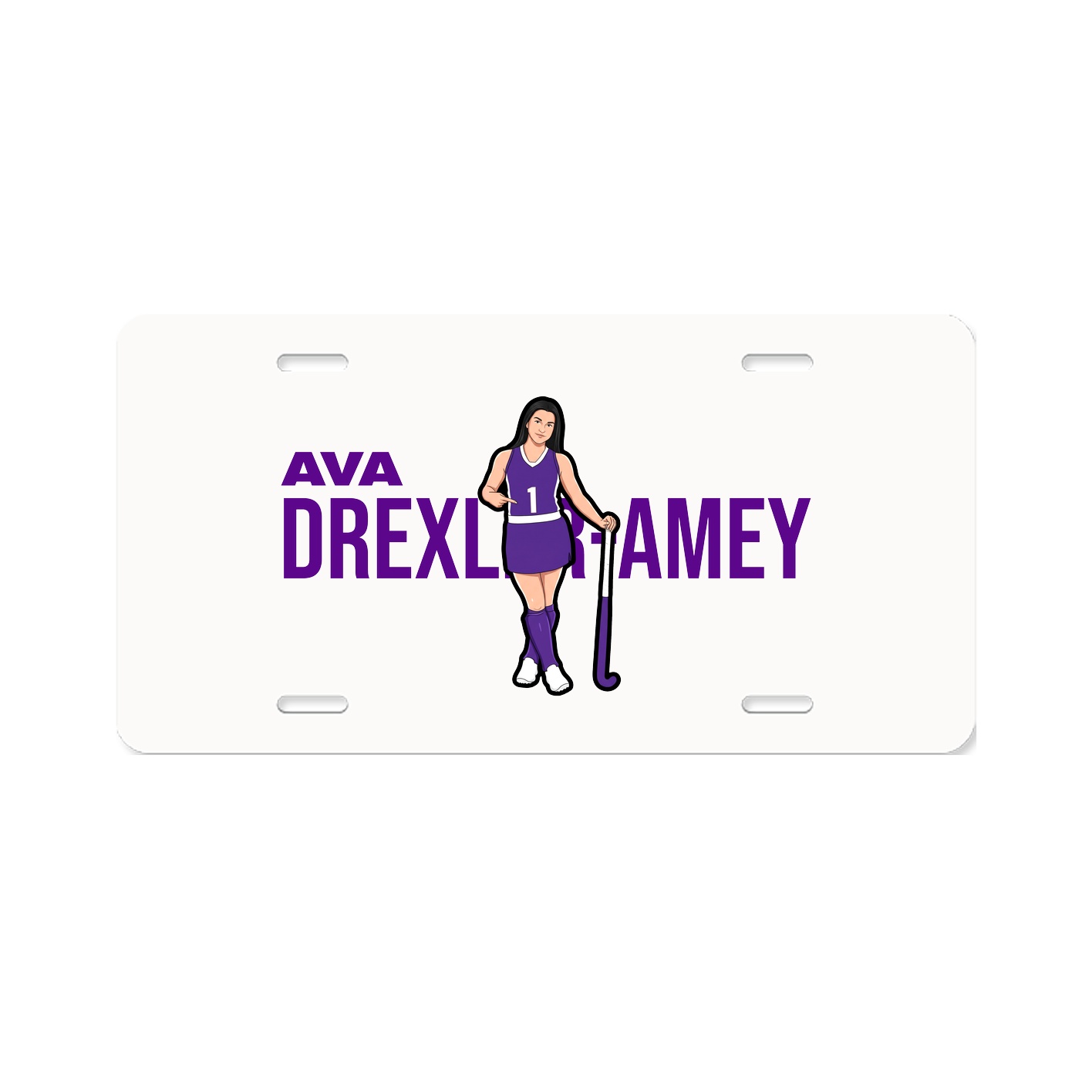 License Plate — Player Name in Classic