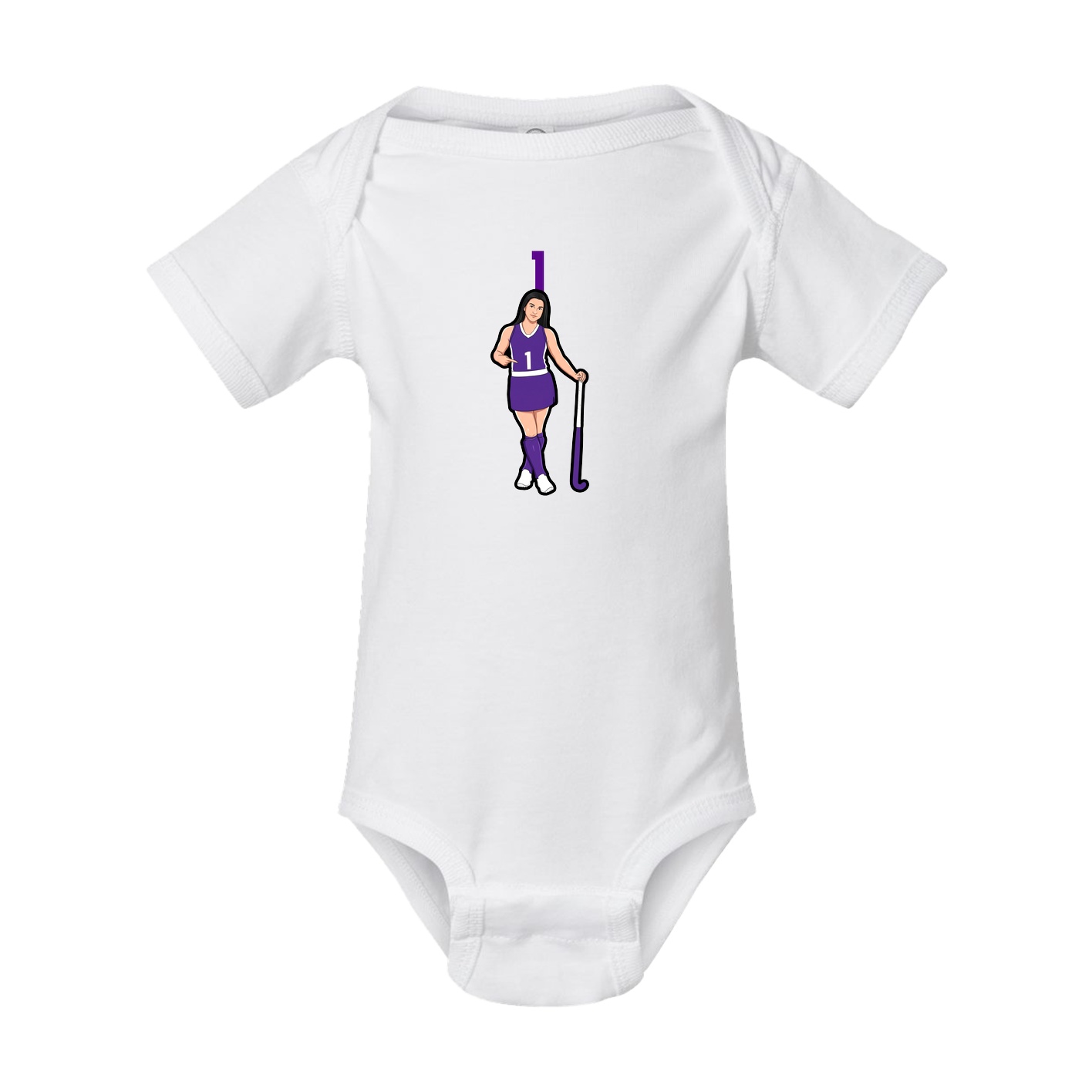 Baby Onesie — Number Top in White