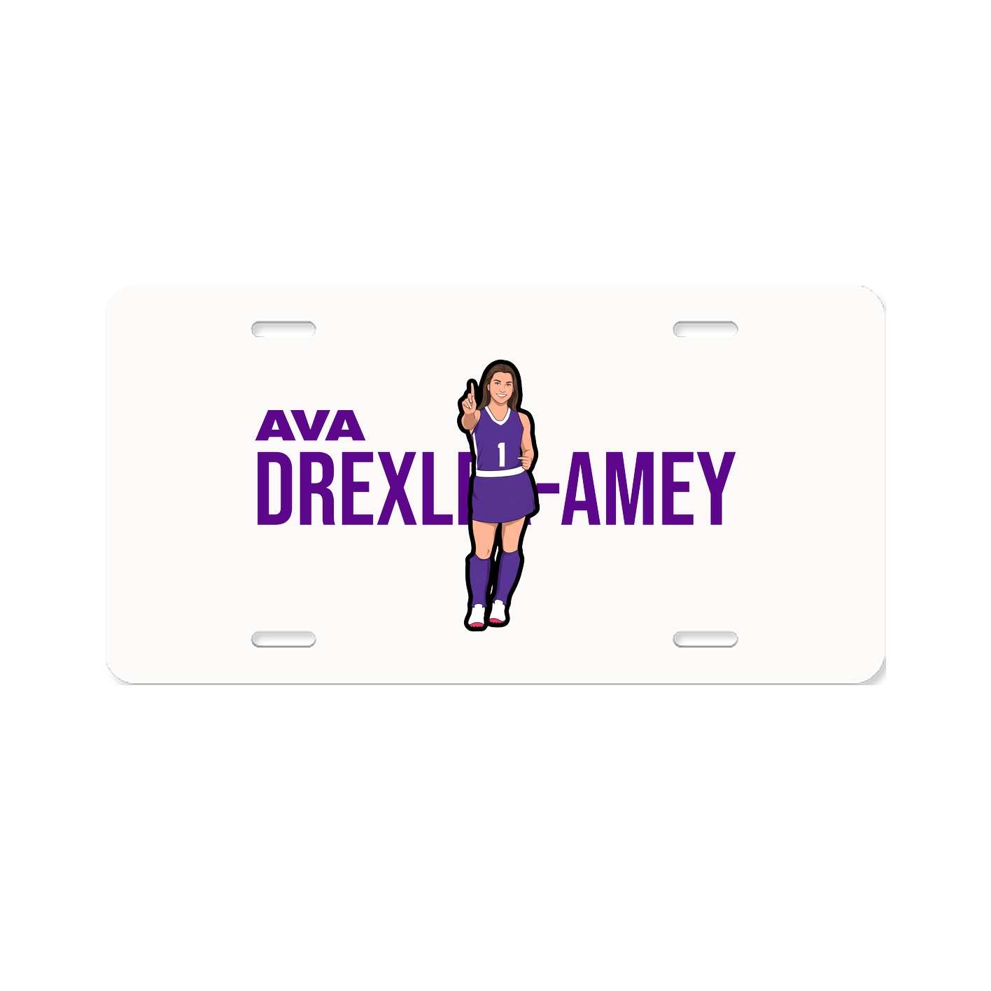 License Plate — Player Name in Classic