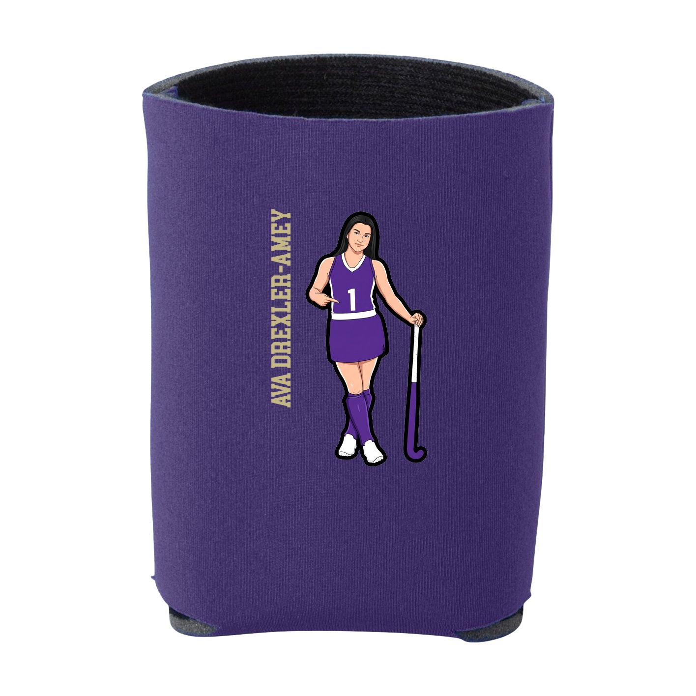 Can Holder — Name Vertical in Purple