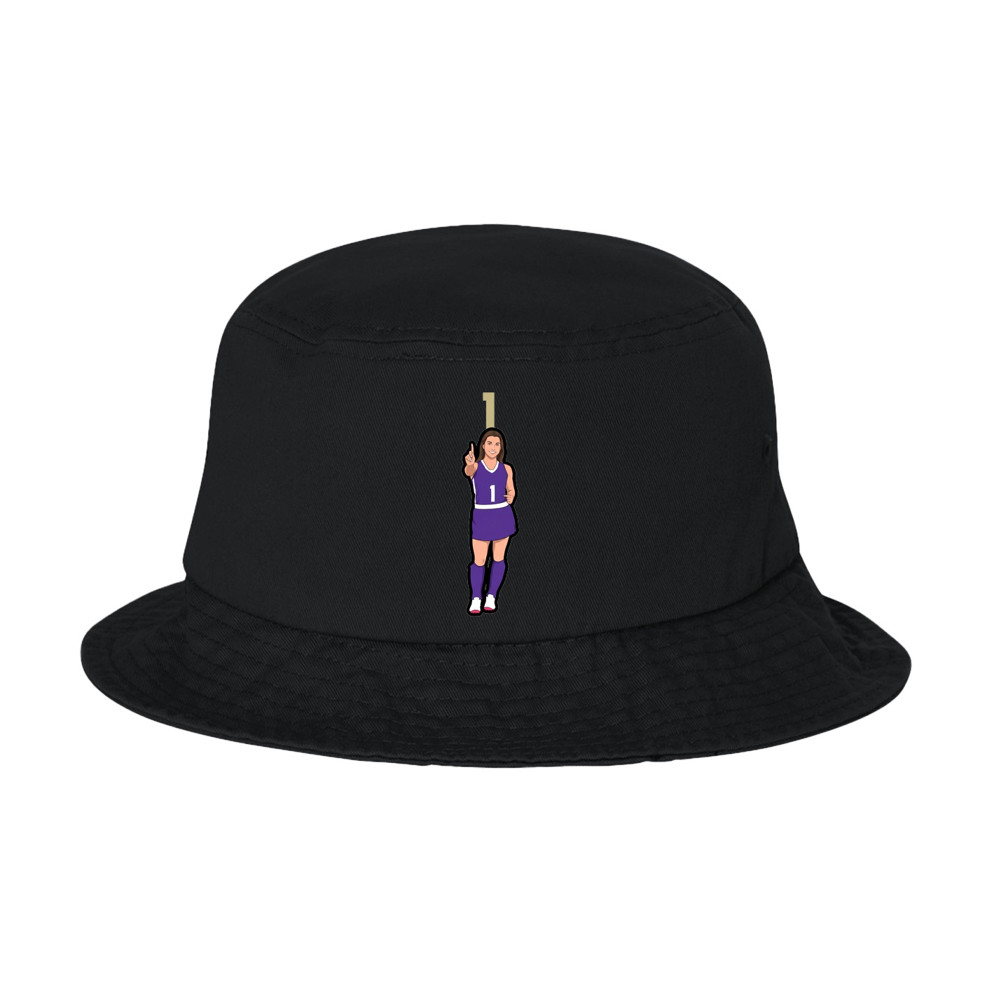 Bucket Cap — Number Top in Black