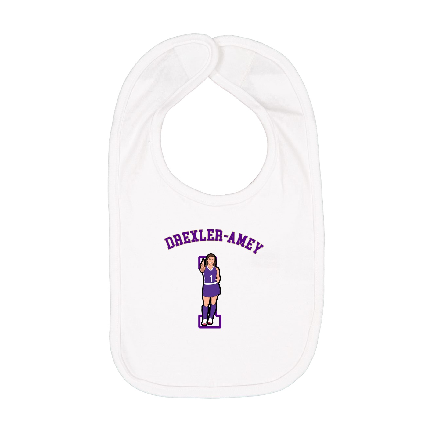 Infant Bib — Shirsey Arch in White