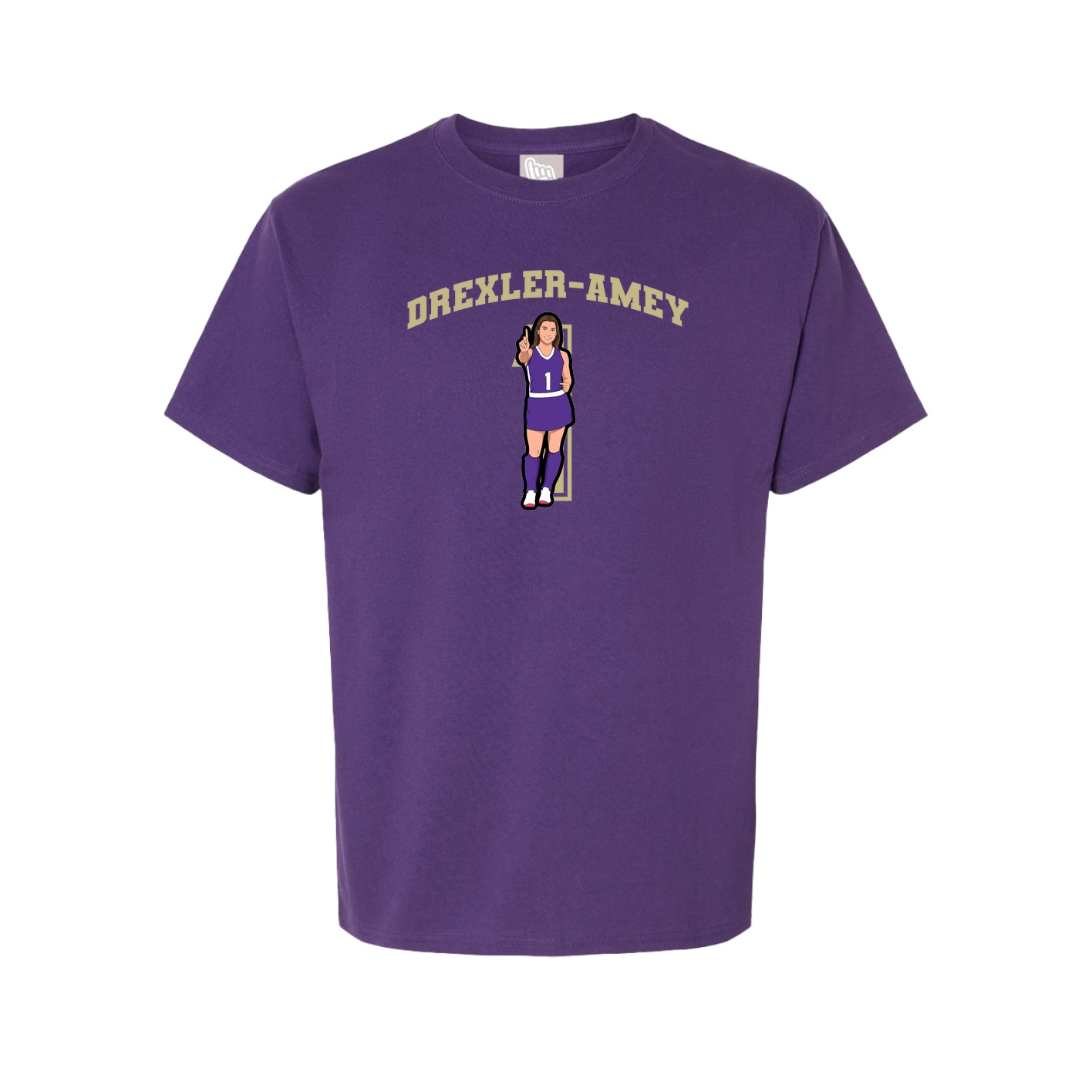 Youth Tee — Number in Purple