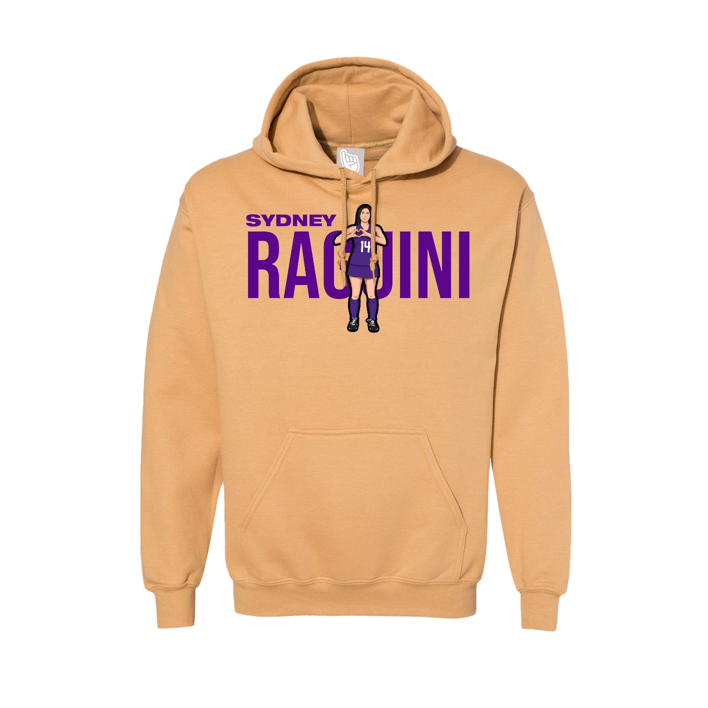 Hoodie — Player Name in Vegas Gold