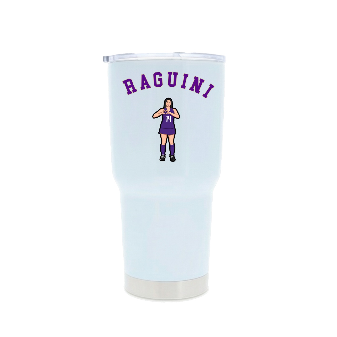30oz Stainless Steel Tumbler — Shirsey Arch in White