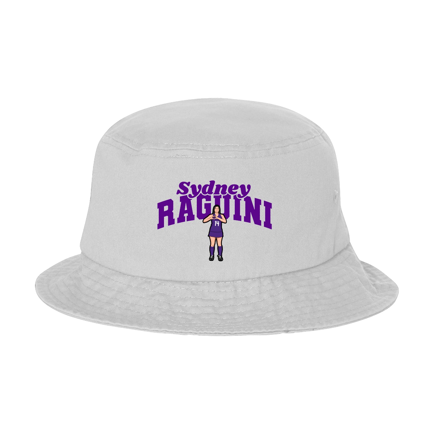 Bucket Cap — Signature Arch in White