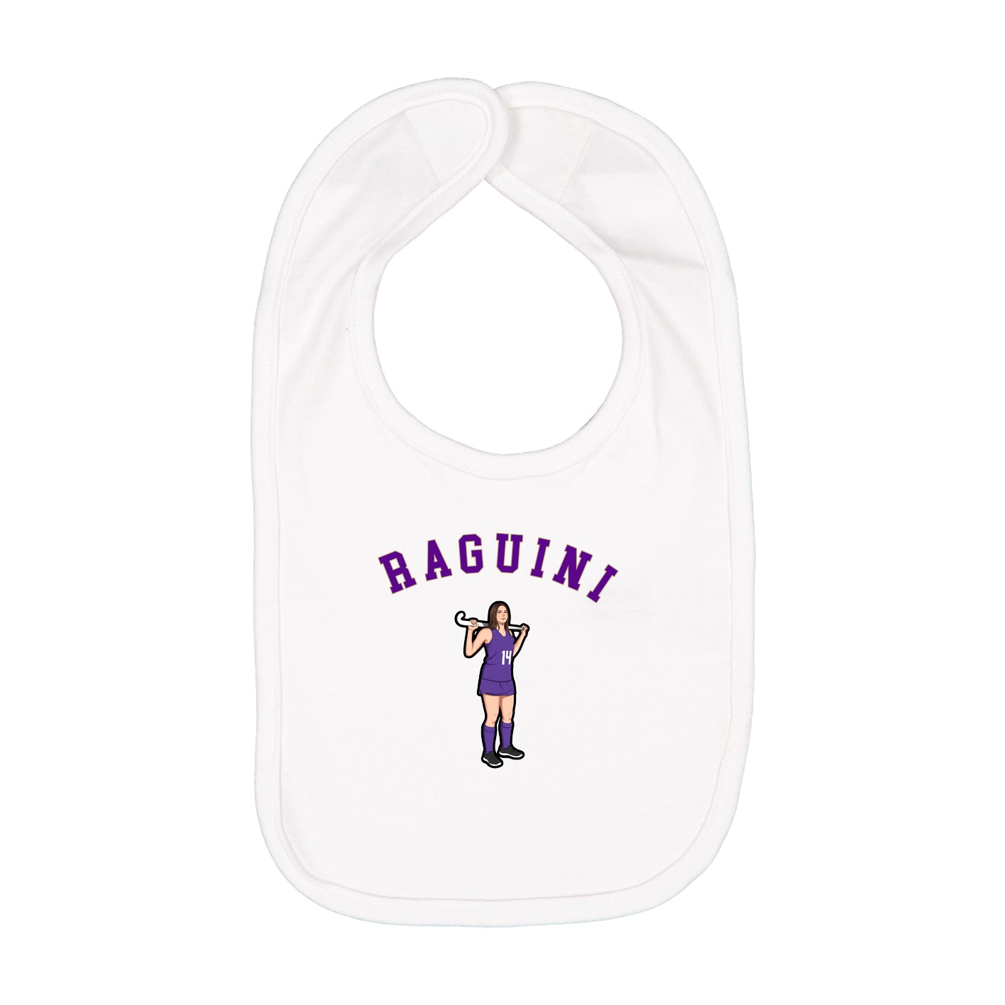 Infant Bib — Shirsey Arch in White