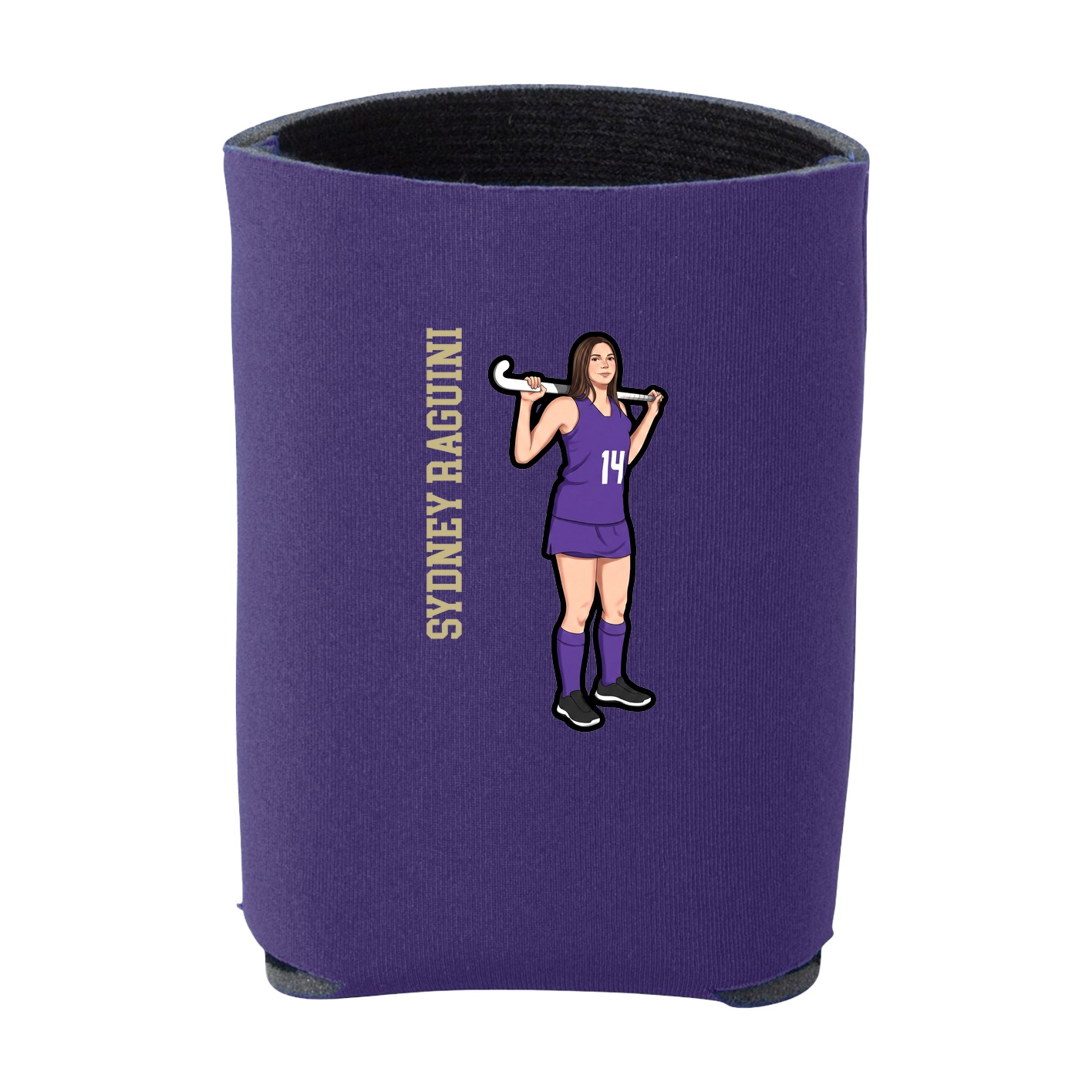 Can Holder — Name Vertical in Purple