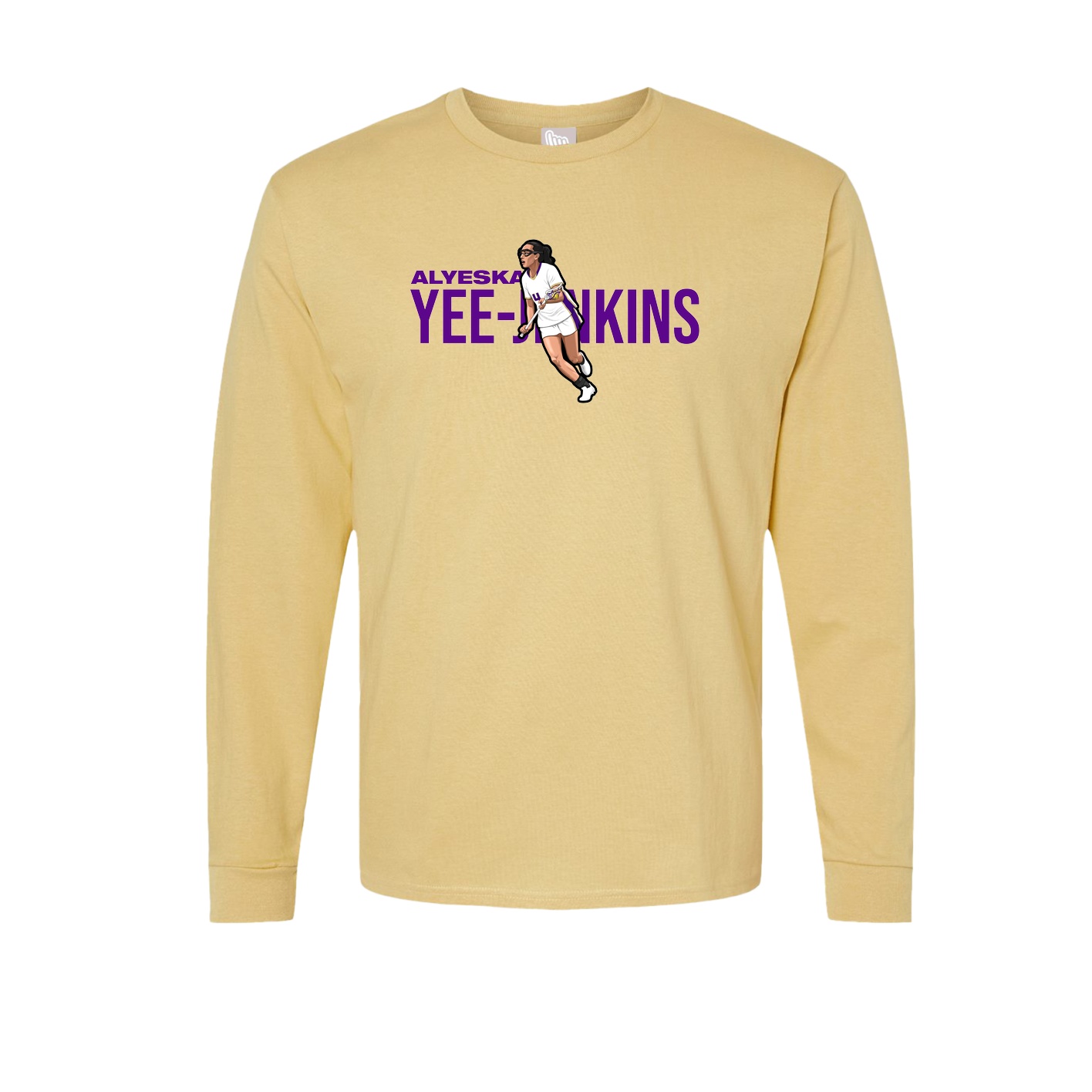 Long Sleeve Tee — Player Name in Vegas Gold