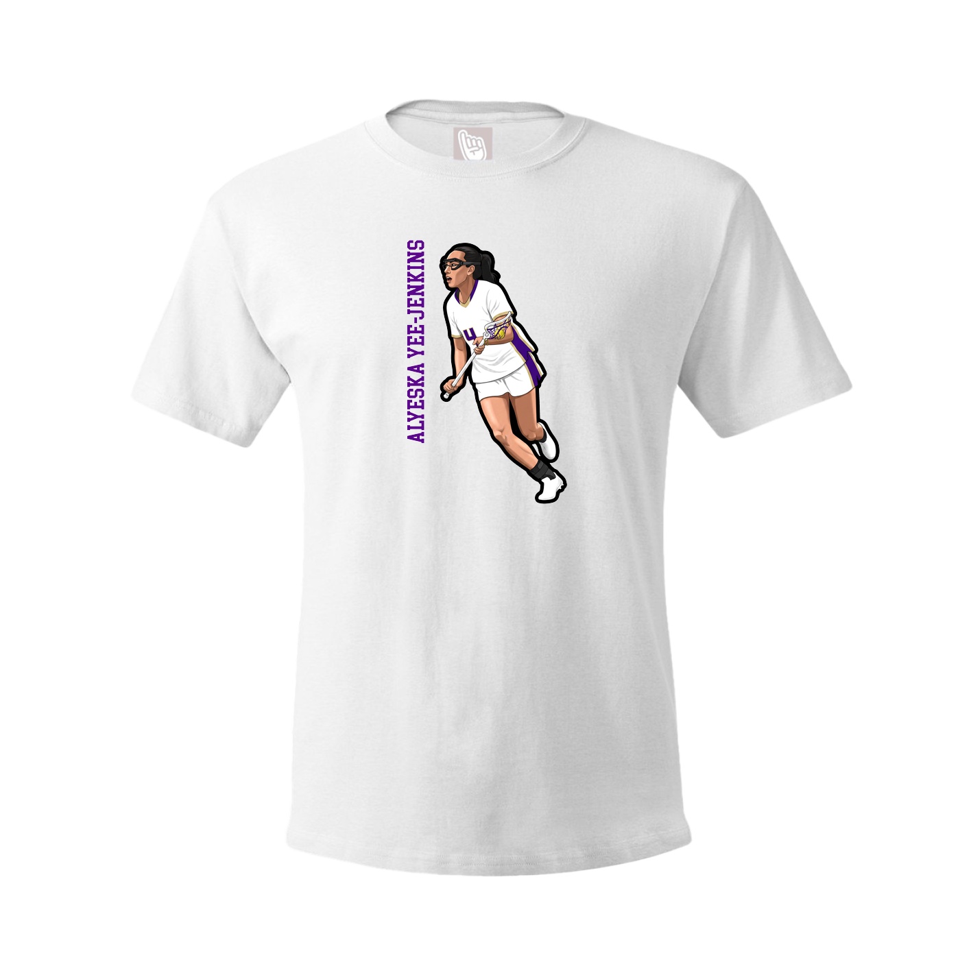 Tee — Name Vertical in White