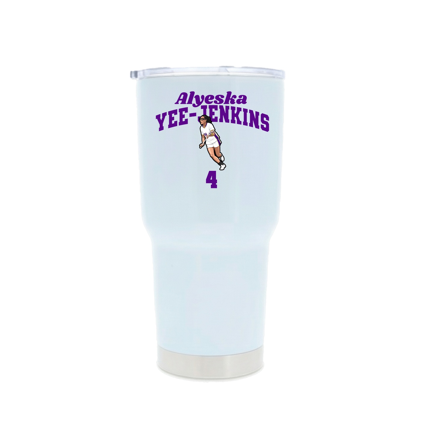 30oz Stainless Steel Tumbler — Signature Arch in White