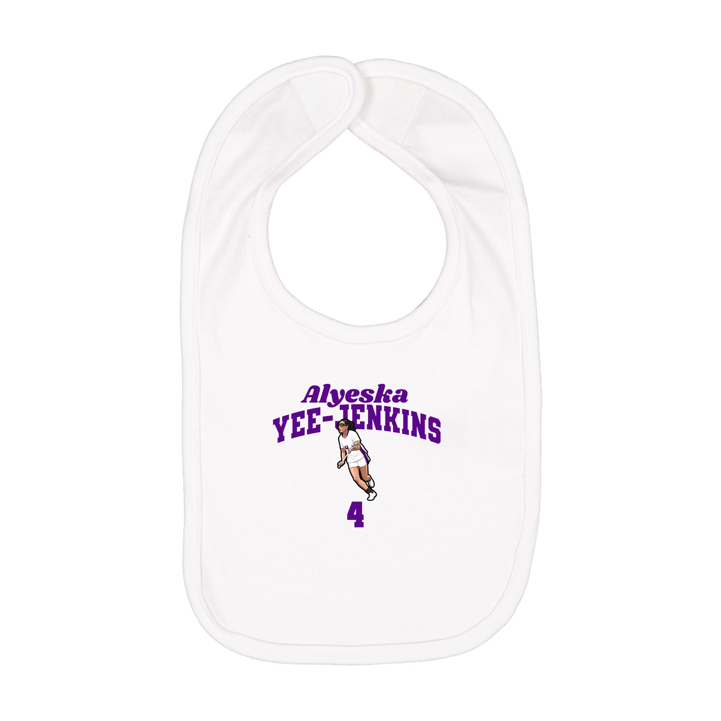 Infant Bib — Signature Arch in White