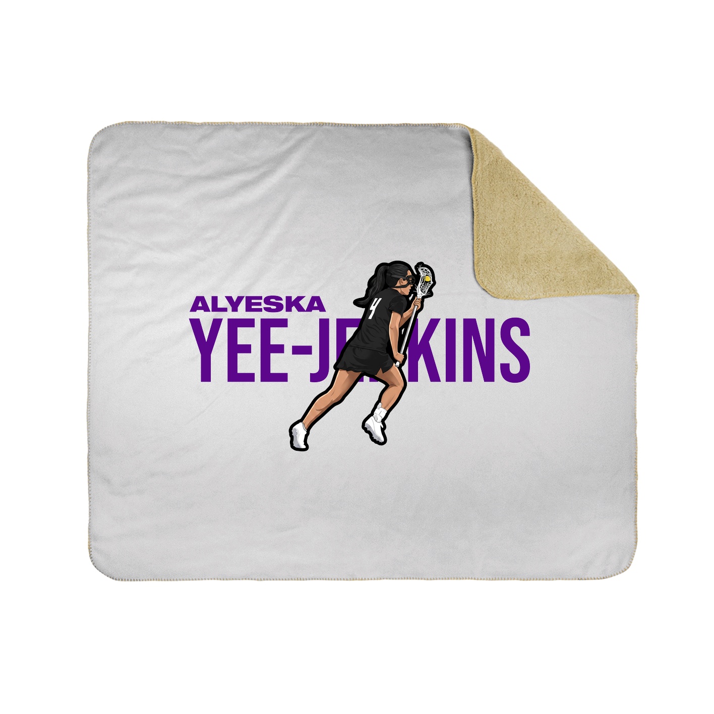 Throw Blanket — Player Name in White