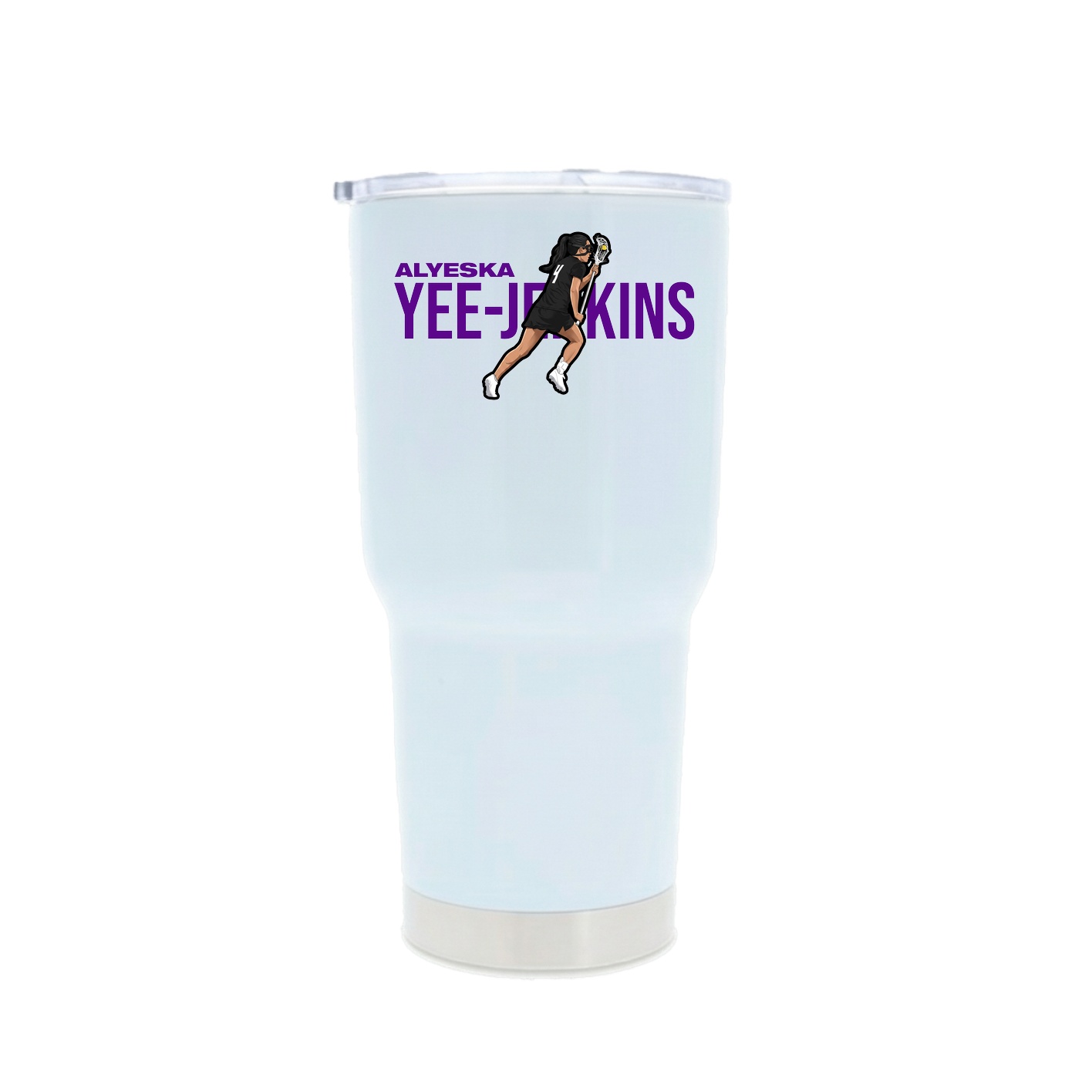 30oz Stainless Steel Tumbler — Player Name in White