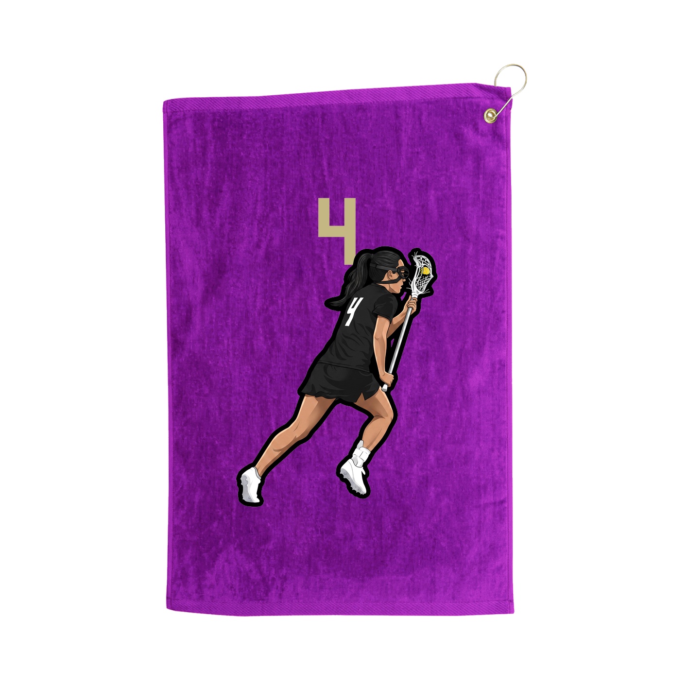 Golf Towel — Number Top in Purple
