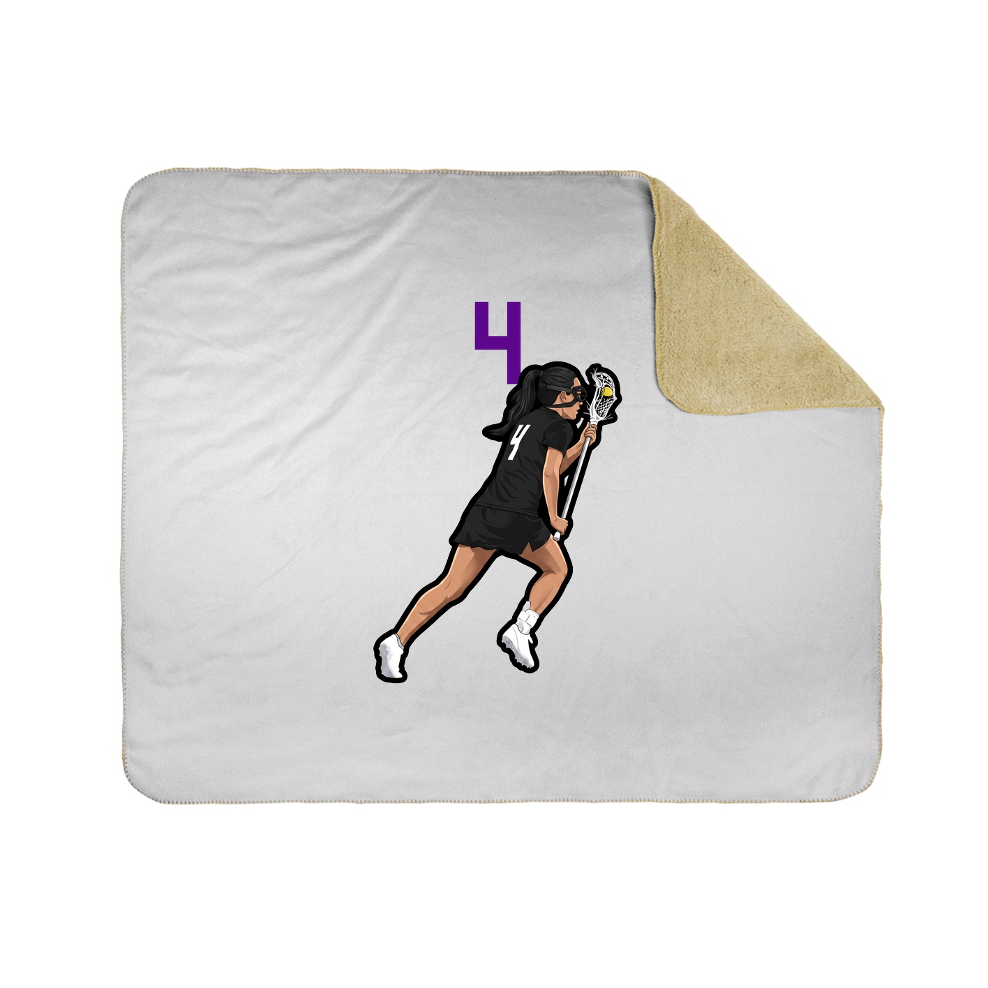 Throw Blanket — Number Top in White